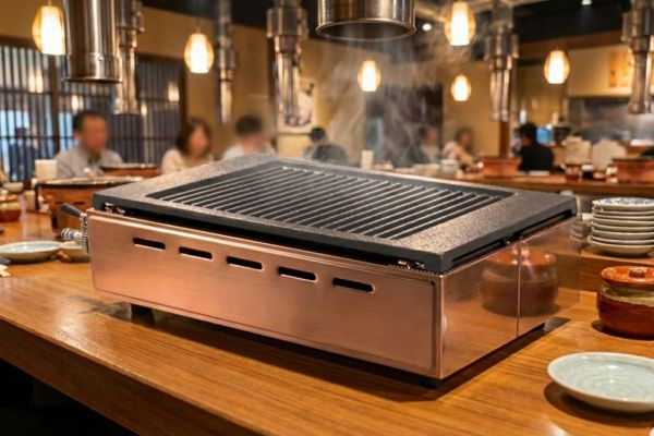 ネット販売限定 ガス高級焼肉器「焼王」ブロンズゴールド EX-YR819SGO