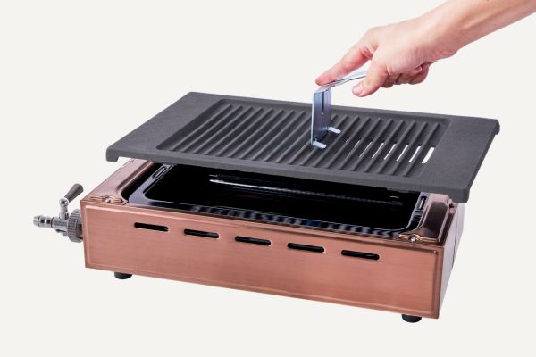 ネット販売限定 ガス高級焼肉器「焼王」ブロンズゴールド EX-YR819SGO